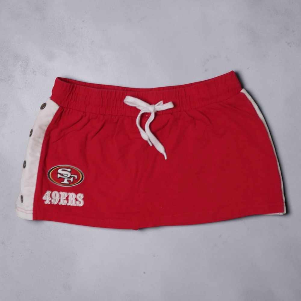 NFL Ultra Game San Francisco 49ers Snap Side Skort Red Size M Womens Gameday